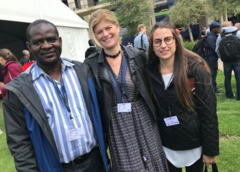 L-R: Premium Times' Editor-in-Chief, Musikilu Mojeed; Article Author, Prue Clark; and Daniela Castro Romero from Columbia