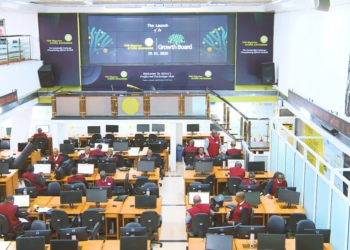 The trading floor of the Nigerian Stock Exchange