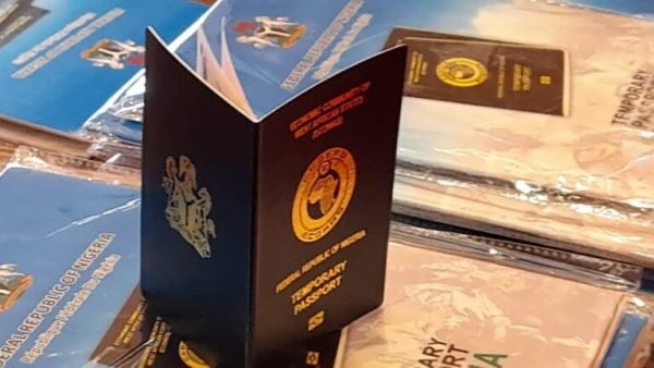 The new ICAO-Complaint Nigerian Temporary Passport (NTP) [PHOTO CREDIT: @raufaregbesola]