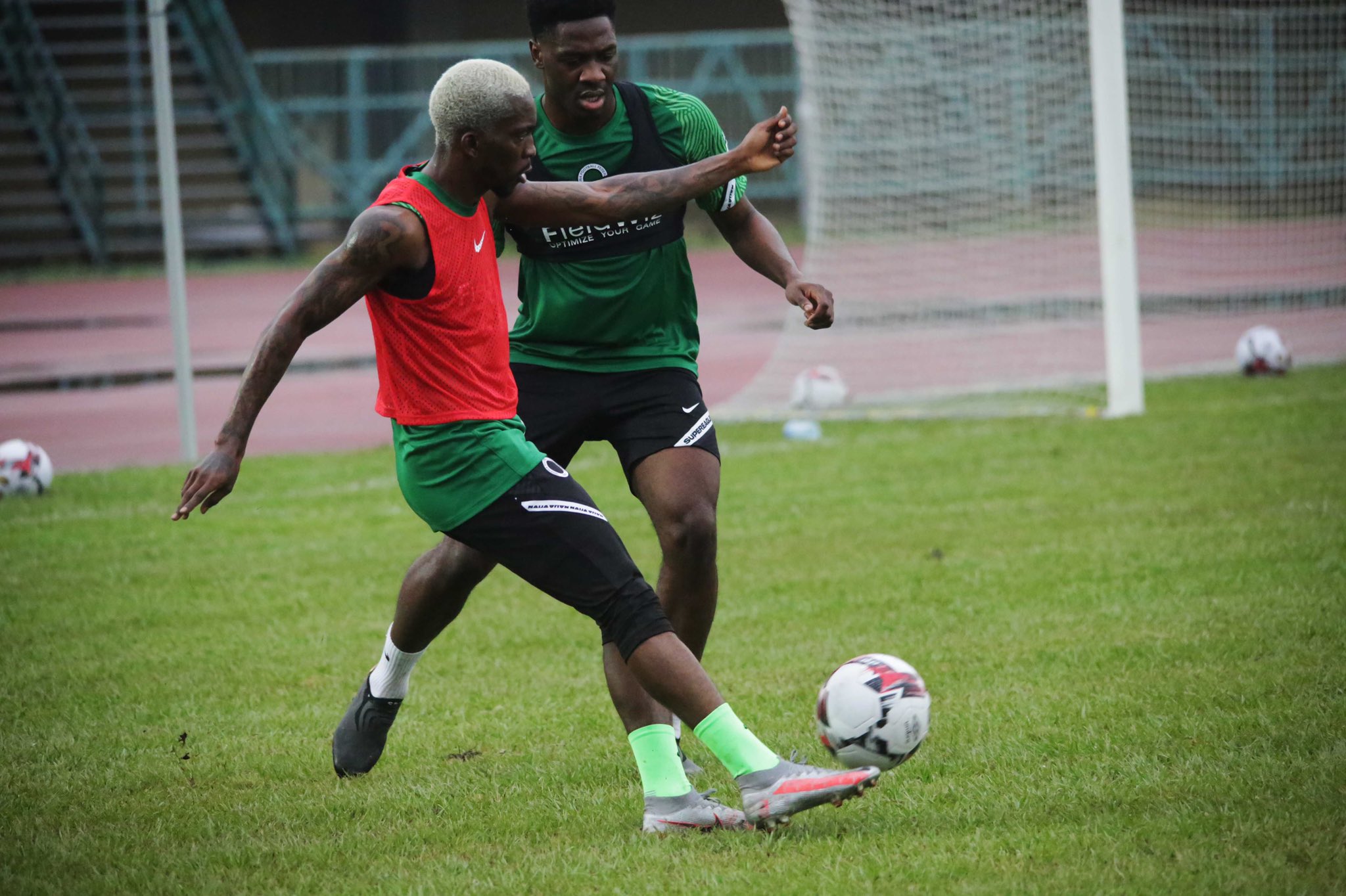 Super Eagles's training session at the Teslim Balogun Stadium, Lagos [PHOTO CREDIT: @NGSuperEagles]