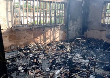 Burnt INEC facility