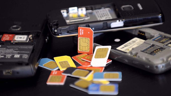 Sim Cards used to illustrate the story.
