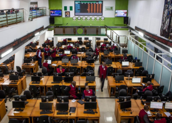 Floor of the Nigerian Stock Exchange.