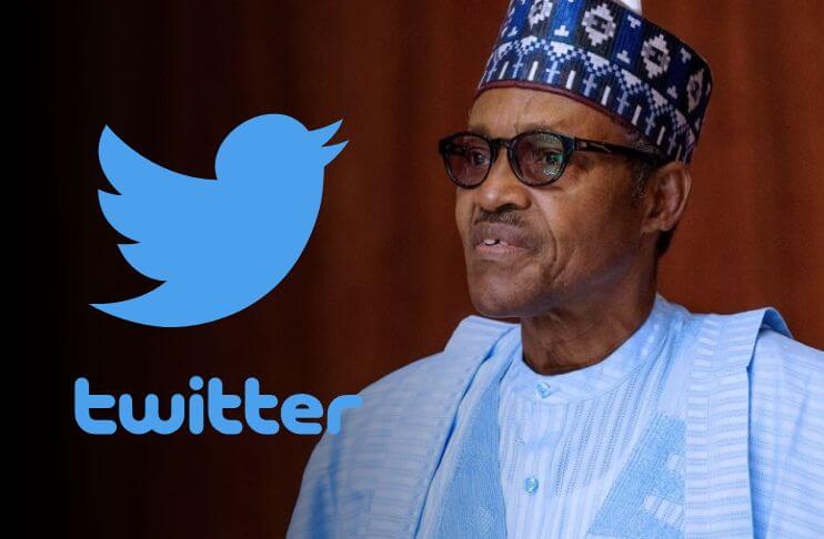 President Buhari and the Twitter logo