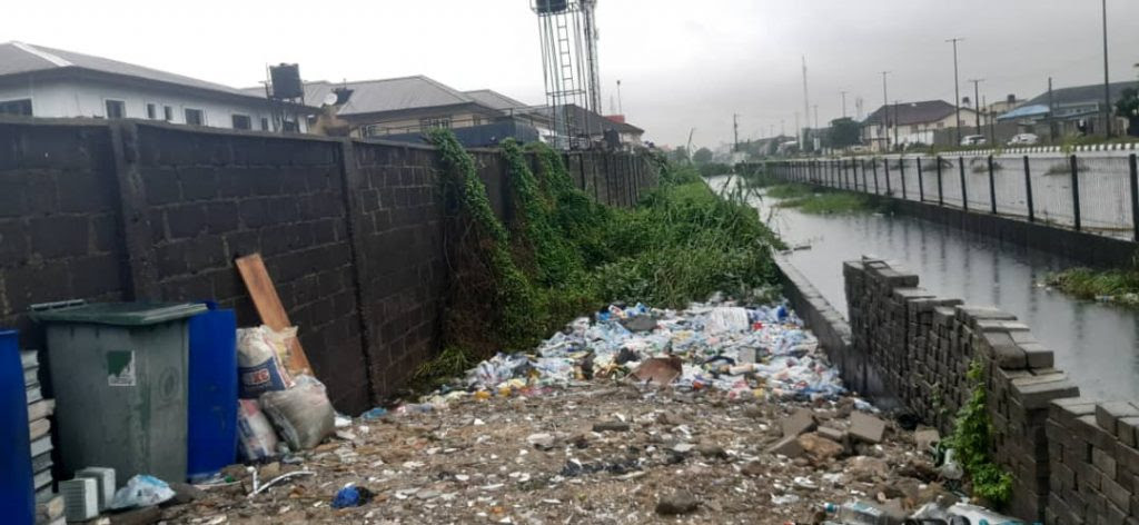 Encroachment on canals on the Lekki axis