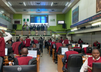 Floor of the Nigerian Stock Exchange.
