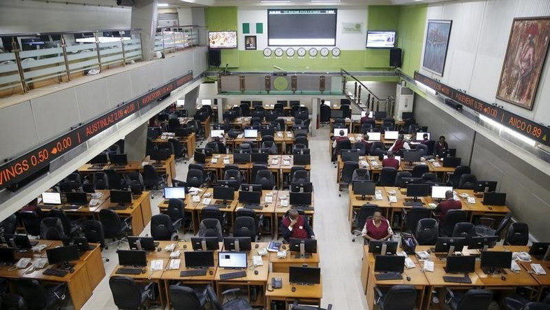 Floor of the Nigerian Stock Exchange