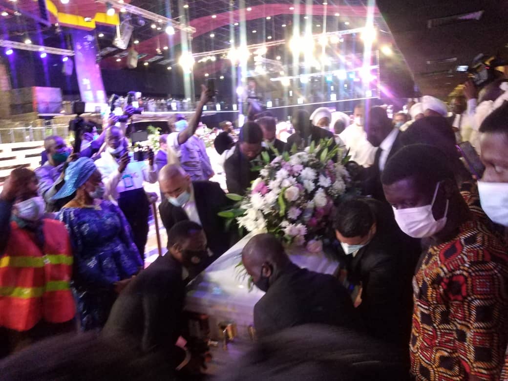 Family, followers mourn as T.B Joshua is buried in Lagos.