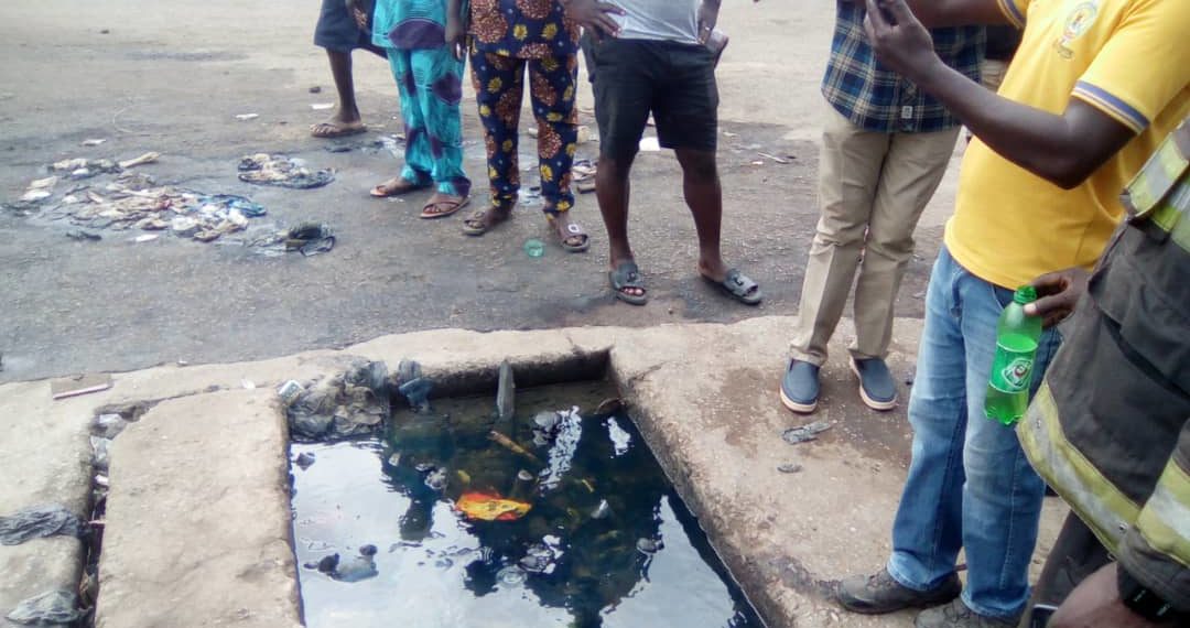 Spilt content of PMS Pipeline vandalism in Ikotun/Igando area of Lagos