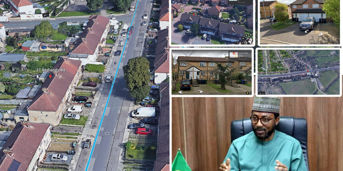 Collage of some Mohammed Bello-Koko properties in the UK