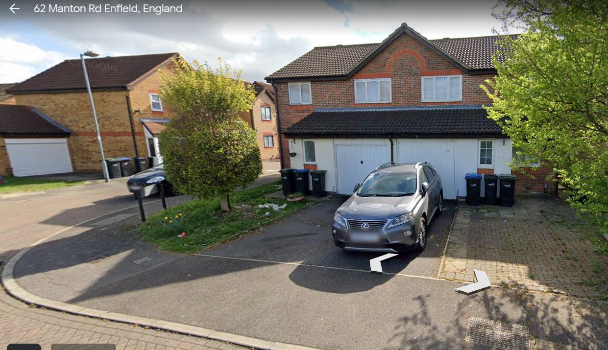 Google Street View image of 62 Manton Road, Enfield, London EN3 6XZ