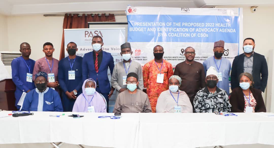 Members of the Partnership for Advocacy on Child and Family Health (PACFaH@Scale) during the 2022 budget presentation/identification of advocacy areas for health held in Abuja recently.