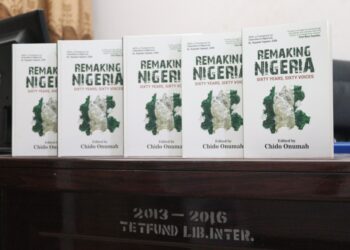 Copies of the book Remaking Nigeria