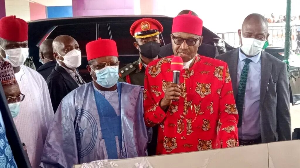 President Muhammadu Buhari arrives Ebonyi, inaugurates projects in Ebonyi