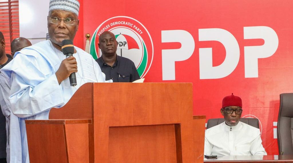 Former Vice President of Nigeria and Presidential candidate of the Peoples Democratic Party, Atiku Abubakar on Thursday at Wadata Plaza, PDP Headquarters in Abuja, unveiled Governor Ifeanyi Okowa of Delta as his Vice Presidential candidate pick for the 2023 election.
