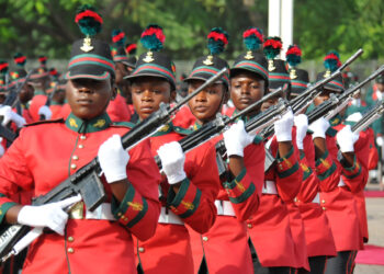 File photo of the Presidential Guard in a parade (Photo Credit: Defense Nigeria)