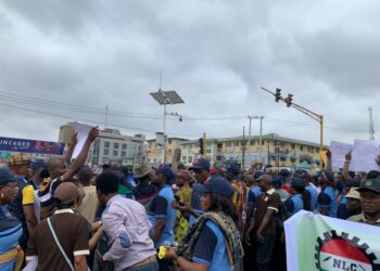 Protesters at NLC nationwide Protest in Lagos