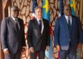 Secretary of State Antony J. Blinken meets with Democratic Republic of the Congo President Felix Tshisekedi and Foreign Minister Christophe Lutundula in Kinshasa, Democratic Republic of the Congo, on August 9, 2022. [Photo credit: © State Department Photo by Freddie Everett/ Public Domain]