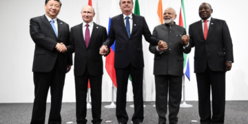 Group Photo of Leaders of BRICS member nations on the sidelines of G20 Summit in Osaka (June 28, 2019)