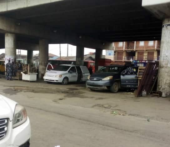 Police officers in Mile 12 after cultists clash in Mile 12, Lagos