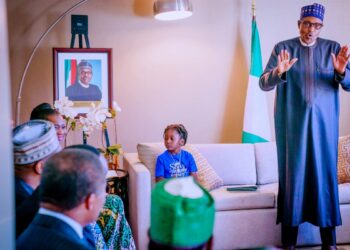 Buhari met with some selected members of the Nigerian community in New York