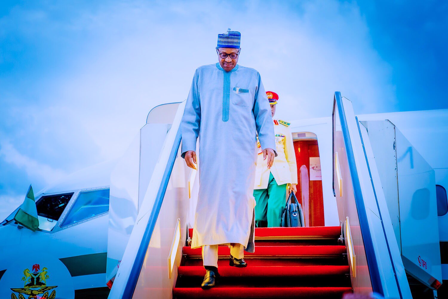Buhari returns to Abuja after outing at UNGA 77