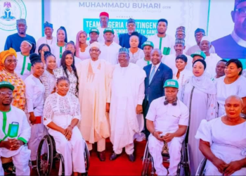 President Buhari with Team Nigeria