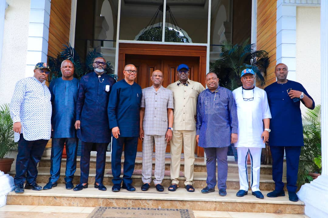 Labour Party candidate, Peter Obi visits Governor Nyesome Wike of Rivers State
