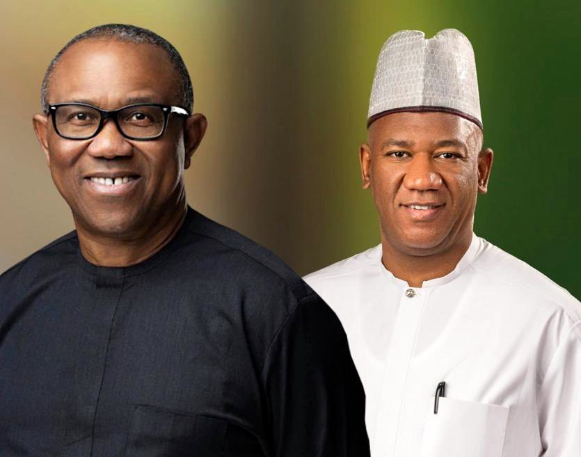 Labour Party (LP) presidential candidate Peter Obi and his vice Yusuf Datti Baba-Ahmed.