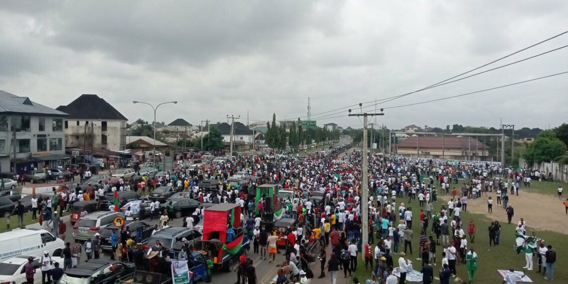 Peter Obi's supporters hold rally in Uyo, Akwa Ibom
