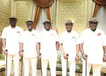 G-5 Governors: L-R: Governors; Seyi Makinde, Samuel Ortom, Okezie Ikpeazu, Nyesom Wike, Ifeanyi Ugwanyi
