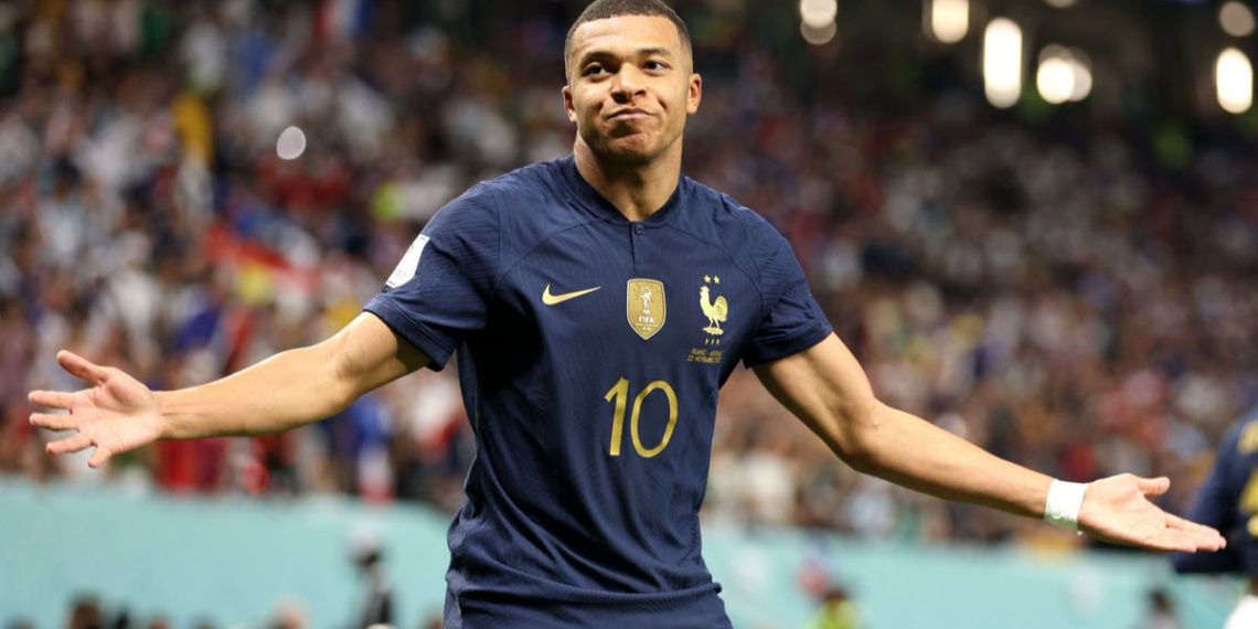 Kylian Mbappe scored one and assisted one for France against Australia