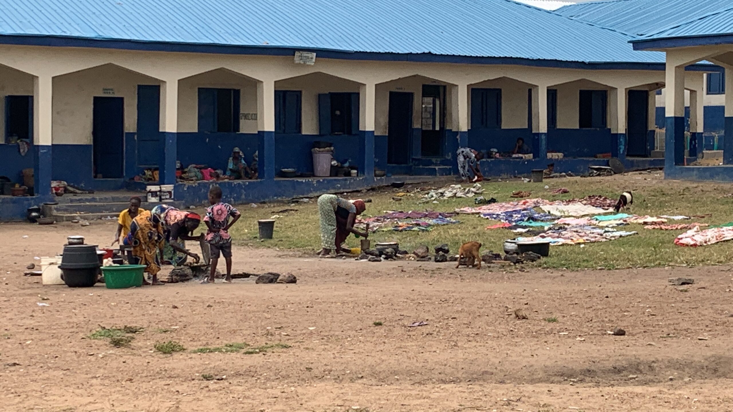 Displaced people taking refuge at St. luke's Model School UBE JSS,, Adankolo.