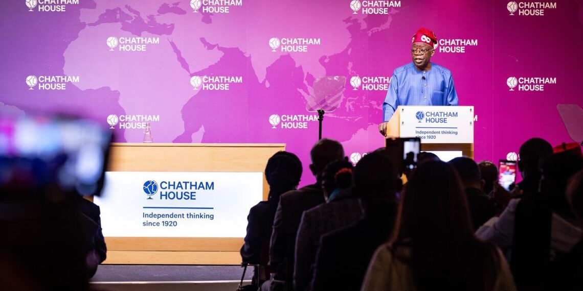 APC Presidential aspirant Bola Tinubu at Chatham House (Photo Credit: Tinubu's Facebook)