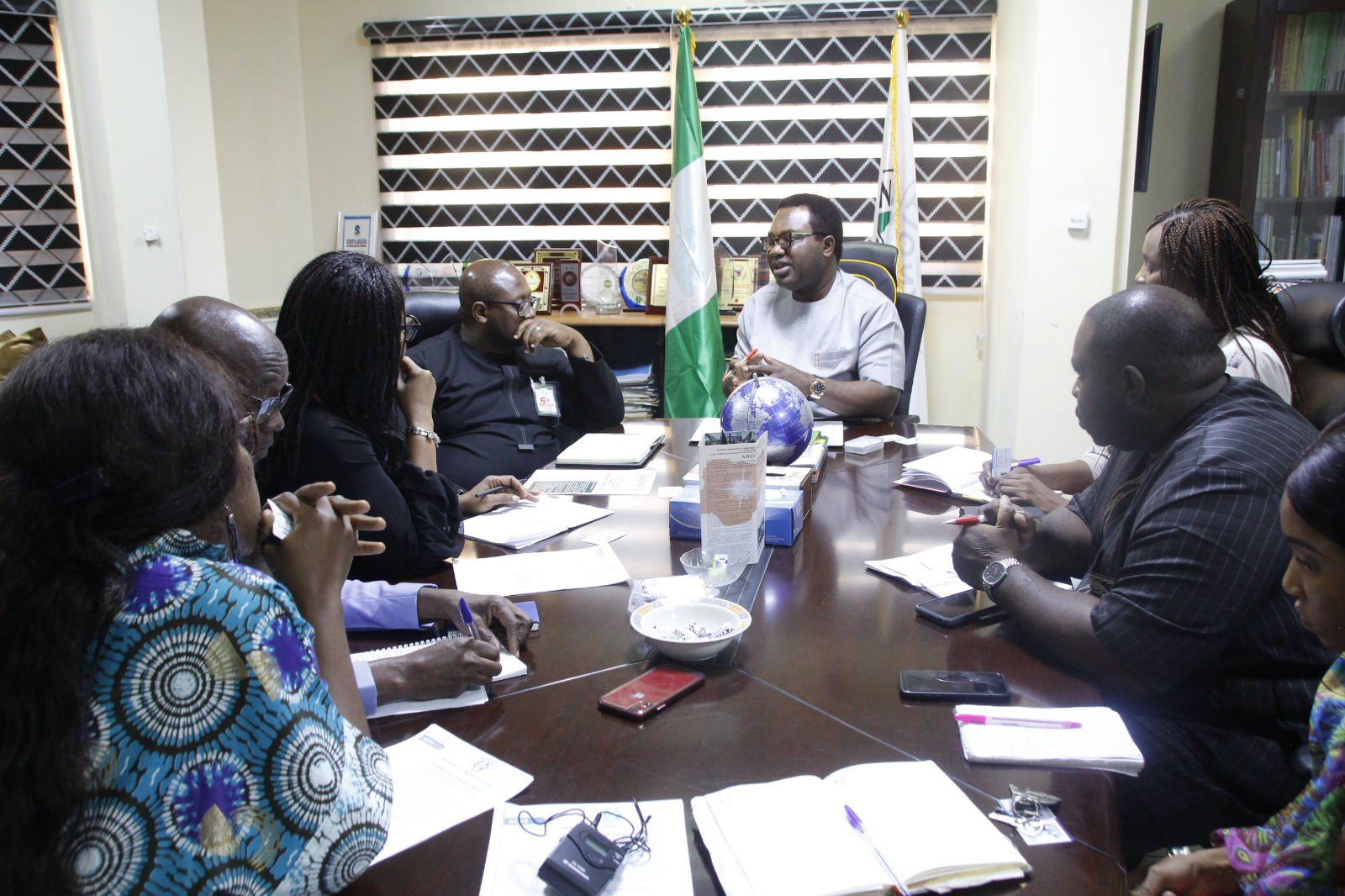WADEMOS delegation meeting with Anthony Okechukwu Ojukwu Esq., Executive Secretary of the Nigerian Human Rights Commission, in Abuja, Nigeria.