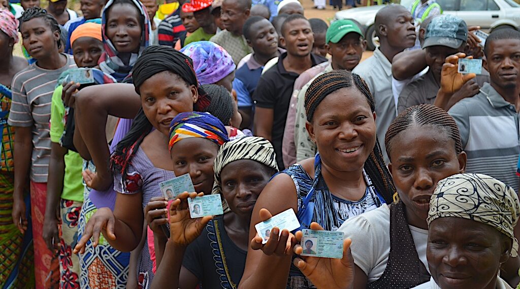 FILE: Nigerian women on voting queue during an election