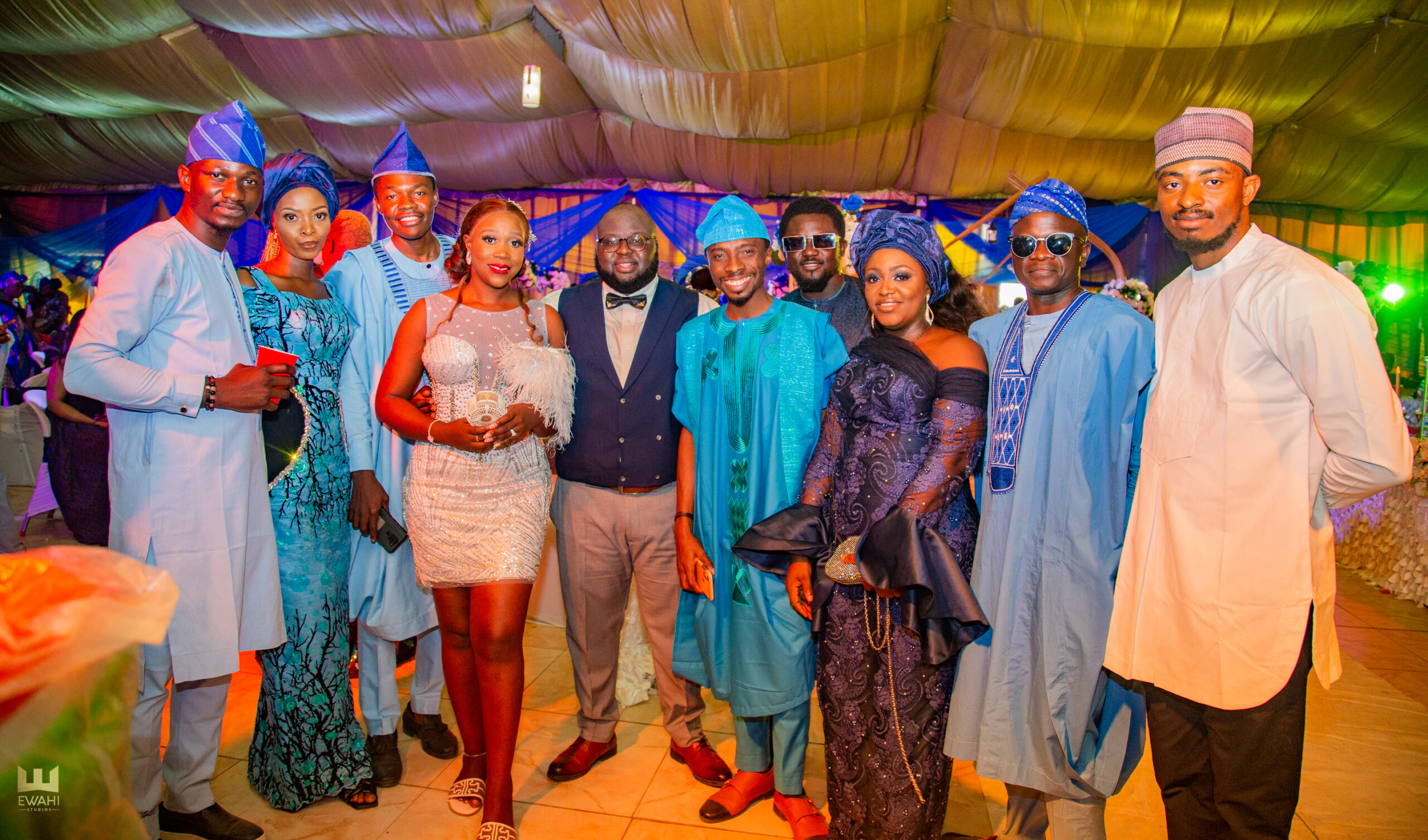 Members of Digital Strategy and the newly wedded.