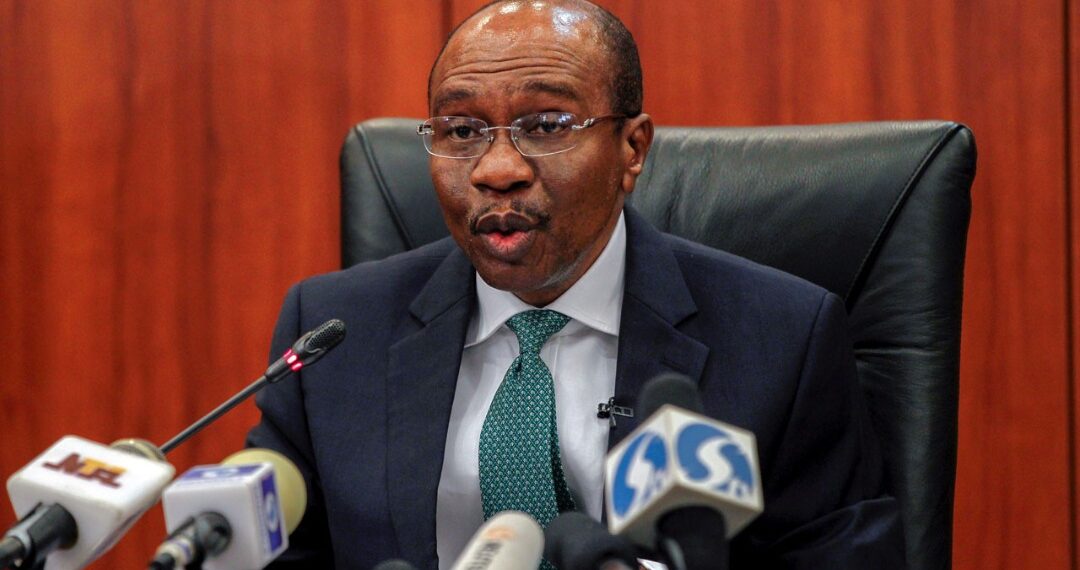 Godwin Emefiele, governor of Central Bank of Nigeria (CBN). [Image sourced from CBN Twitter account]