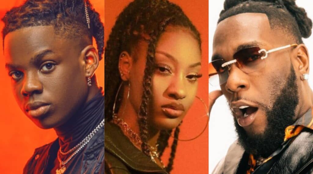 Nigerian music stars Burna Boy, Tems and Rema