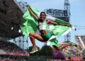 World 100m hurdles record holder Oluwatobiloba Amusan. [PHOTO CREDIT: Twitter handle of Ms Amusan | @Evaglobal01]