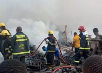 Lagos market fire