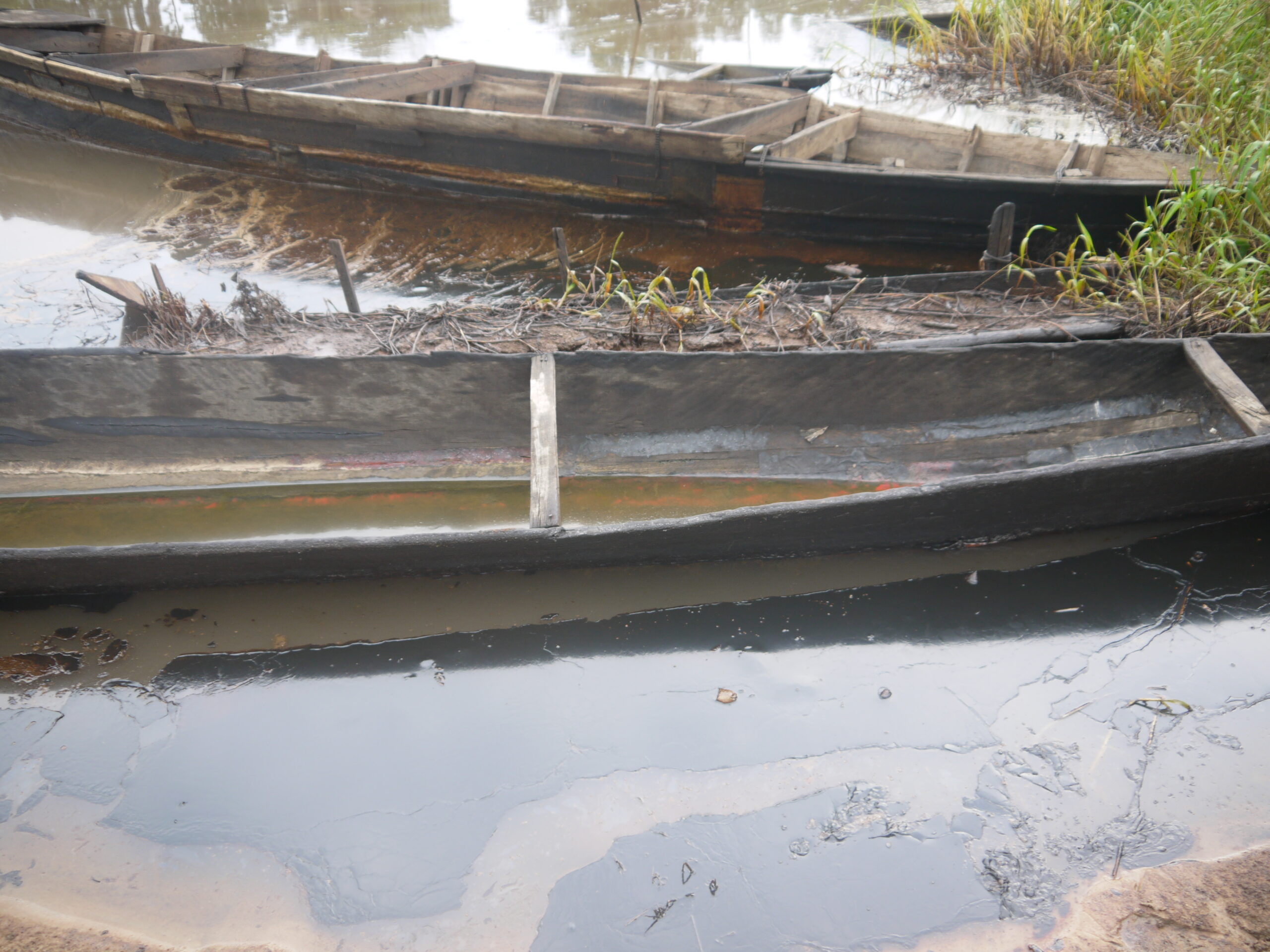 A polluted river in the Niger Delta