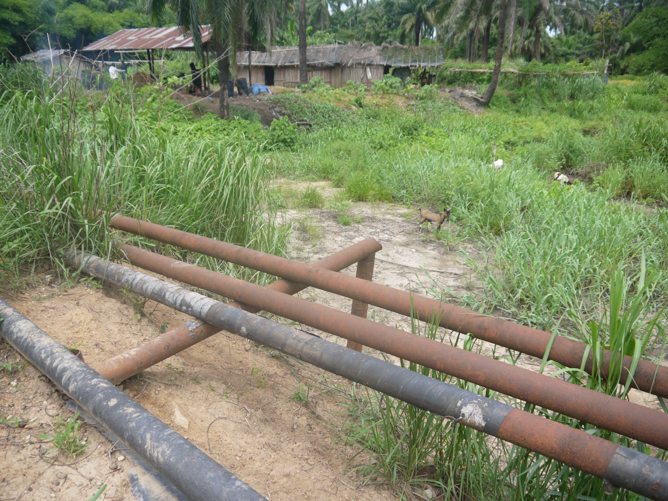 Rusted gas pipeline