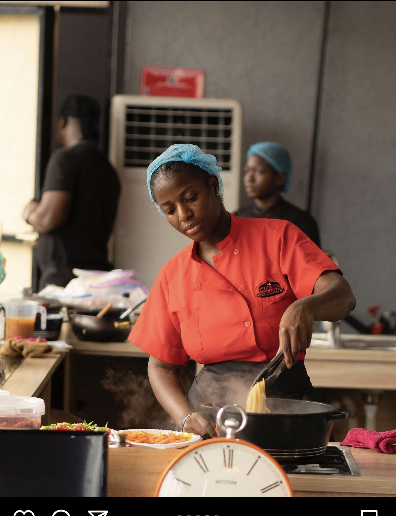 The Nigerian Jollof Queen, Hilda Baci during her Cook-a-thon