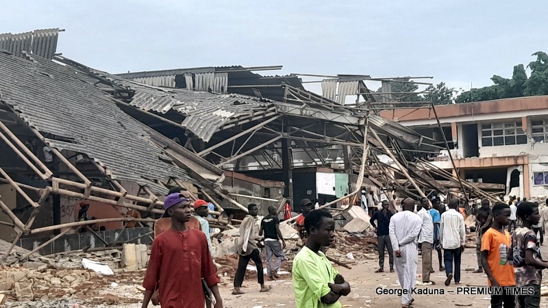 UTC, Area 10 Abuja, demolished as shop owners and scavengers hustle to recover what is left of it.