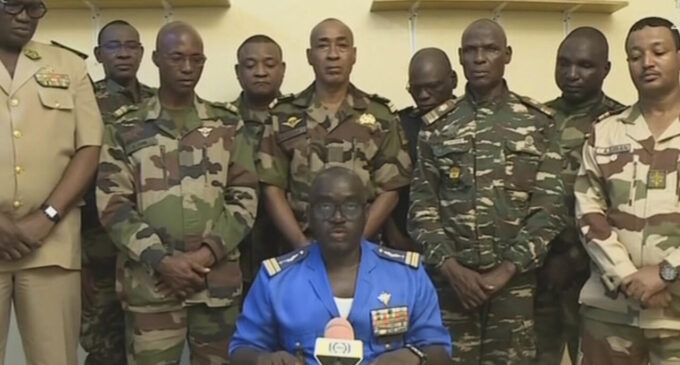 Niger coup plotters (PHOTO CREDIT: Politics Nigeria)