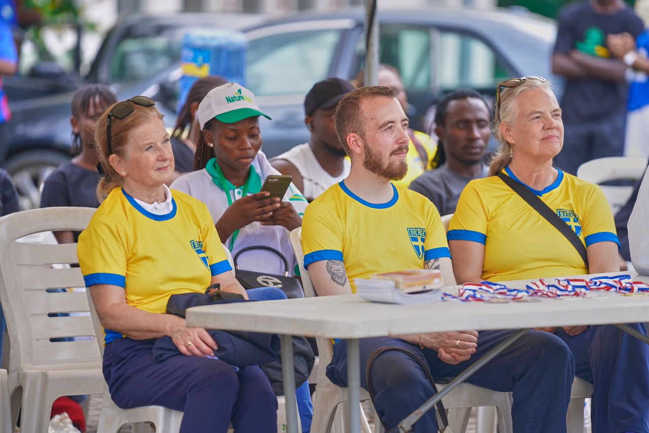 Carina Greiff, Deputy Head of Mission at the Swedish Embassy in Abuja and her colleagues