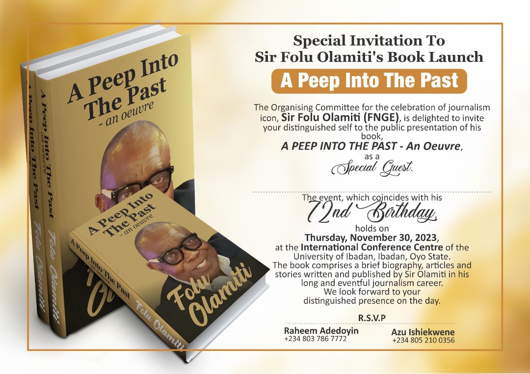 REVIEW: “A Peep into the Past”: A book for everyone, By Tola Adeniyi