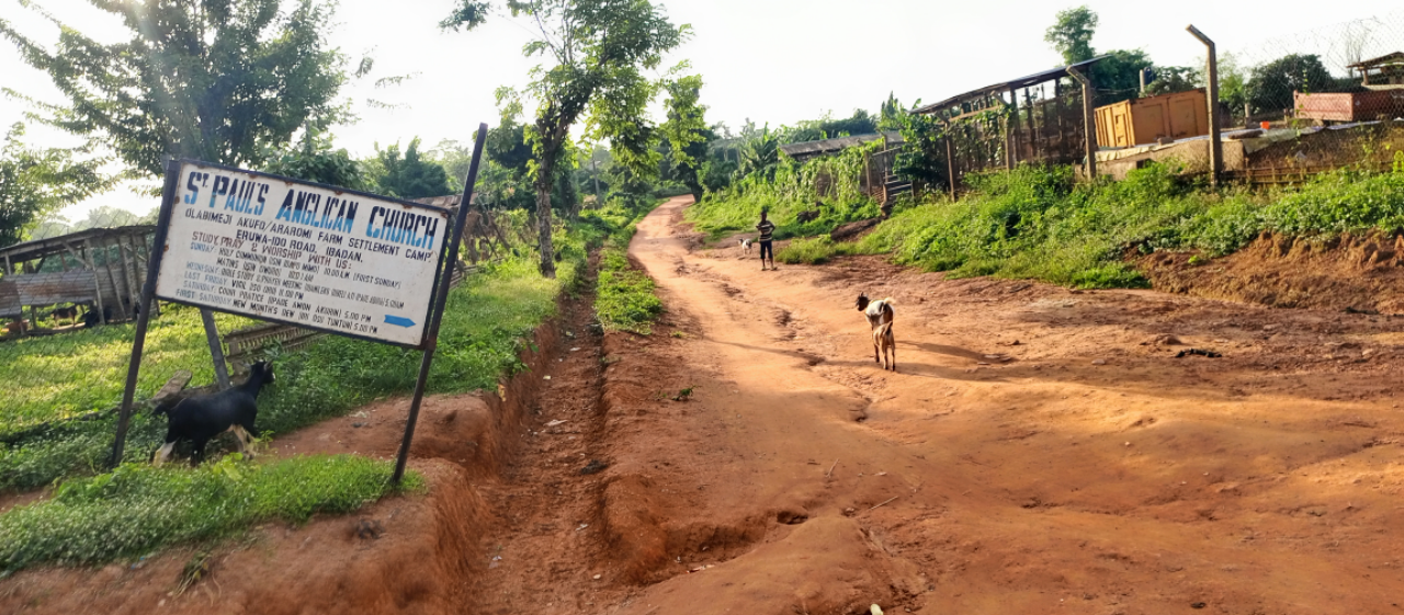 A pathway at Akufo