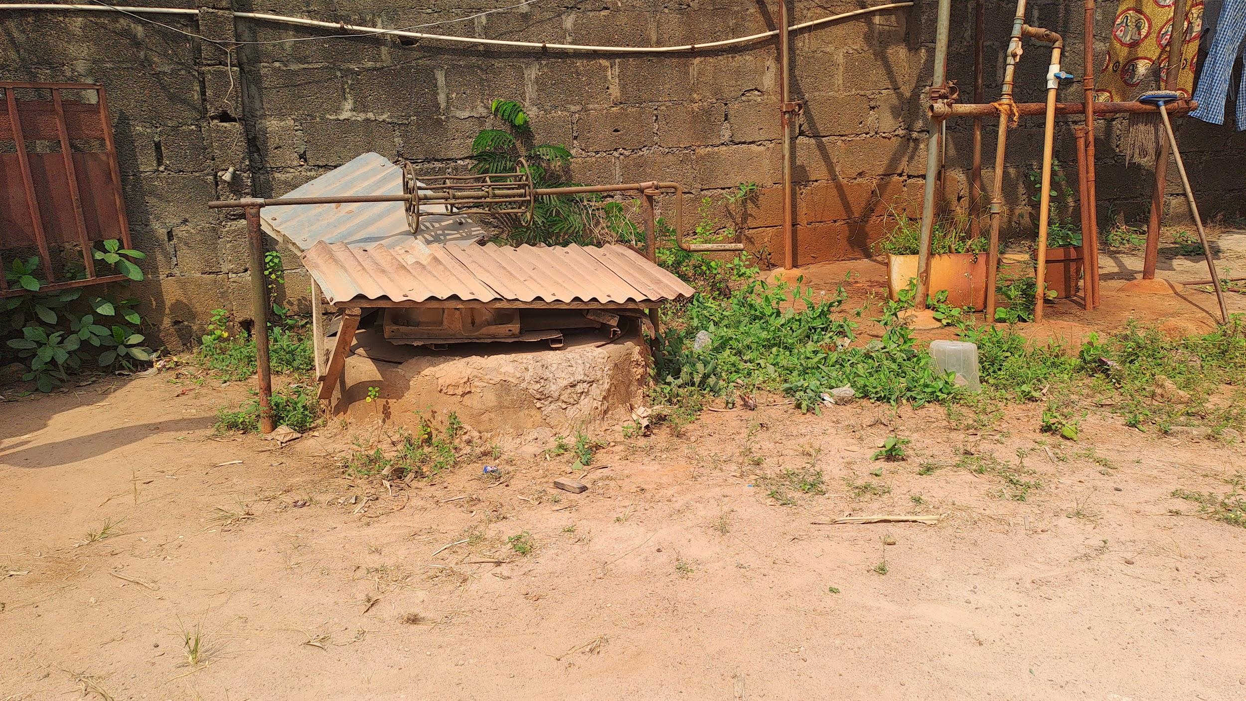 One of the several wells abandoned due to petroleum contamination in Baruwa 